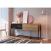 Buffet Balcão York 2 PT Hanover e Preto