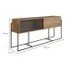 Buffet Balcão York 2 PT Hanover e Preto