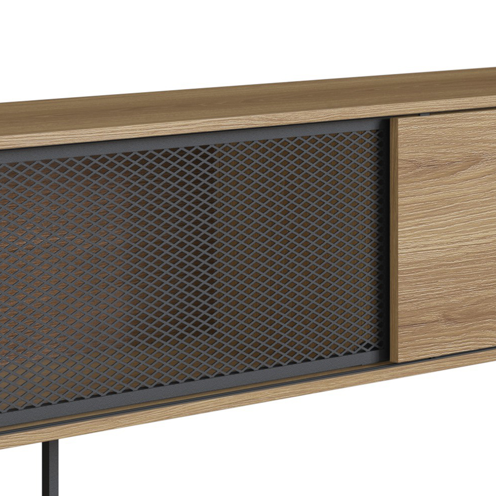 Buffet Balcão York 2 PT Hanover e Preto