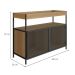 Buffet Bar York 2 PT Hanover e Preto