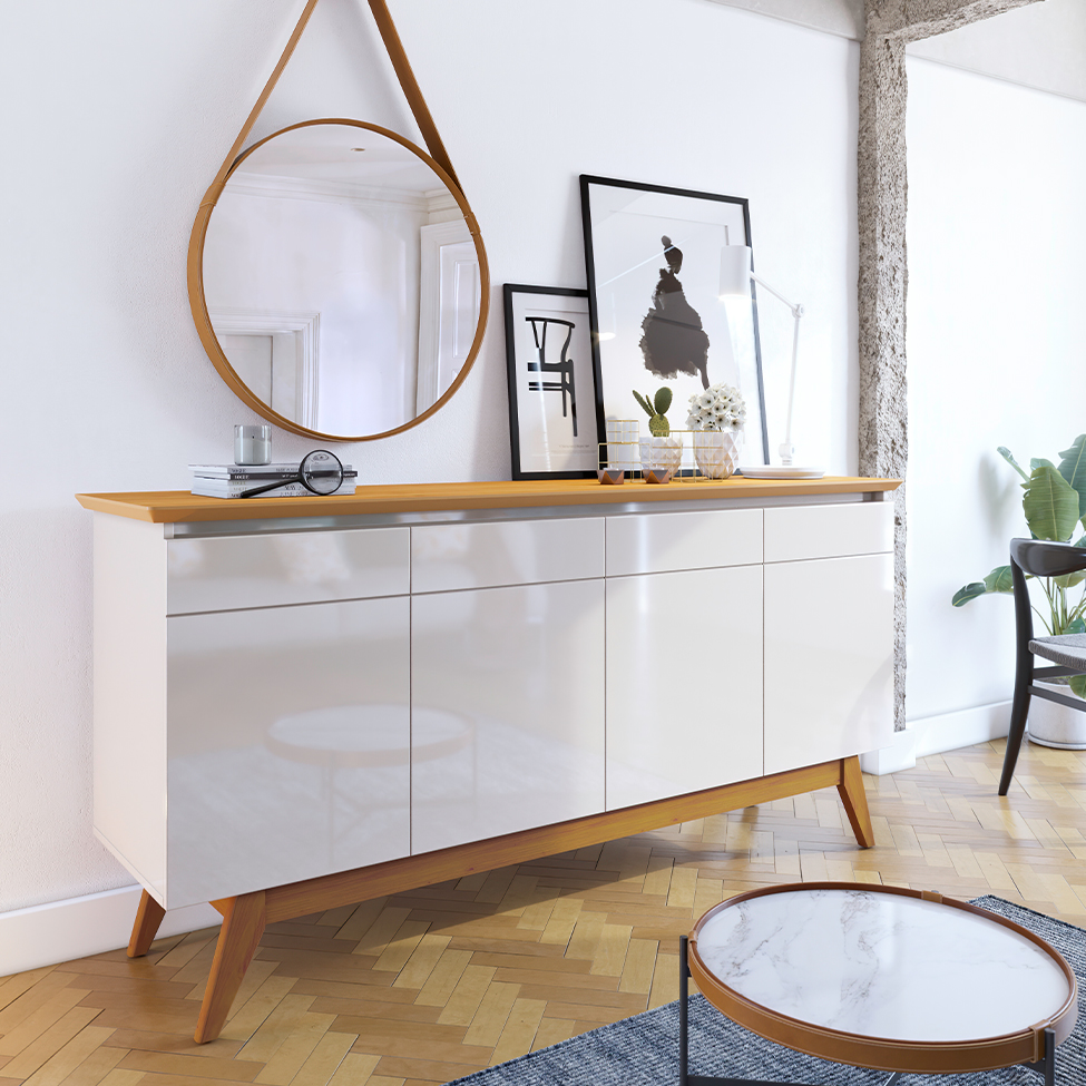 Buffet Classic 4 PT Off White e Nature
