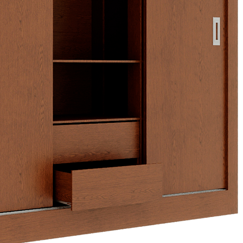  Guarda-Roupa Casal Luiza 3 Portas 2 Gavetas Carvalho