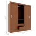  Guarda-Roupa Casal Luiza 3 Portas 2 Gavetas Carvalho