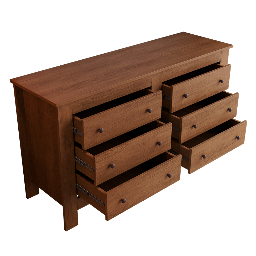 Cômoda Annanda 6 Gavetas Marrom