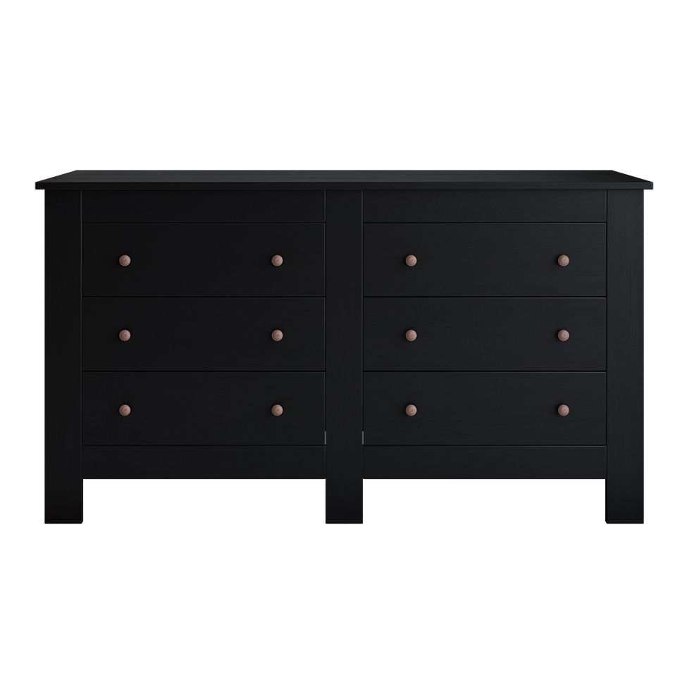 Cômoda Annanda 6 Gavetas Preta