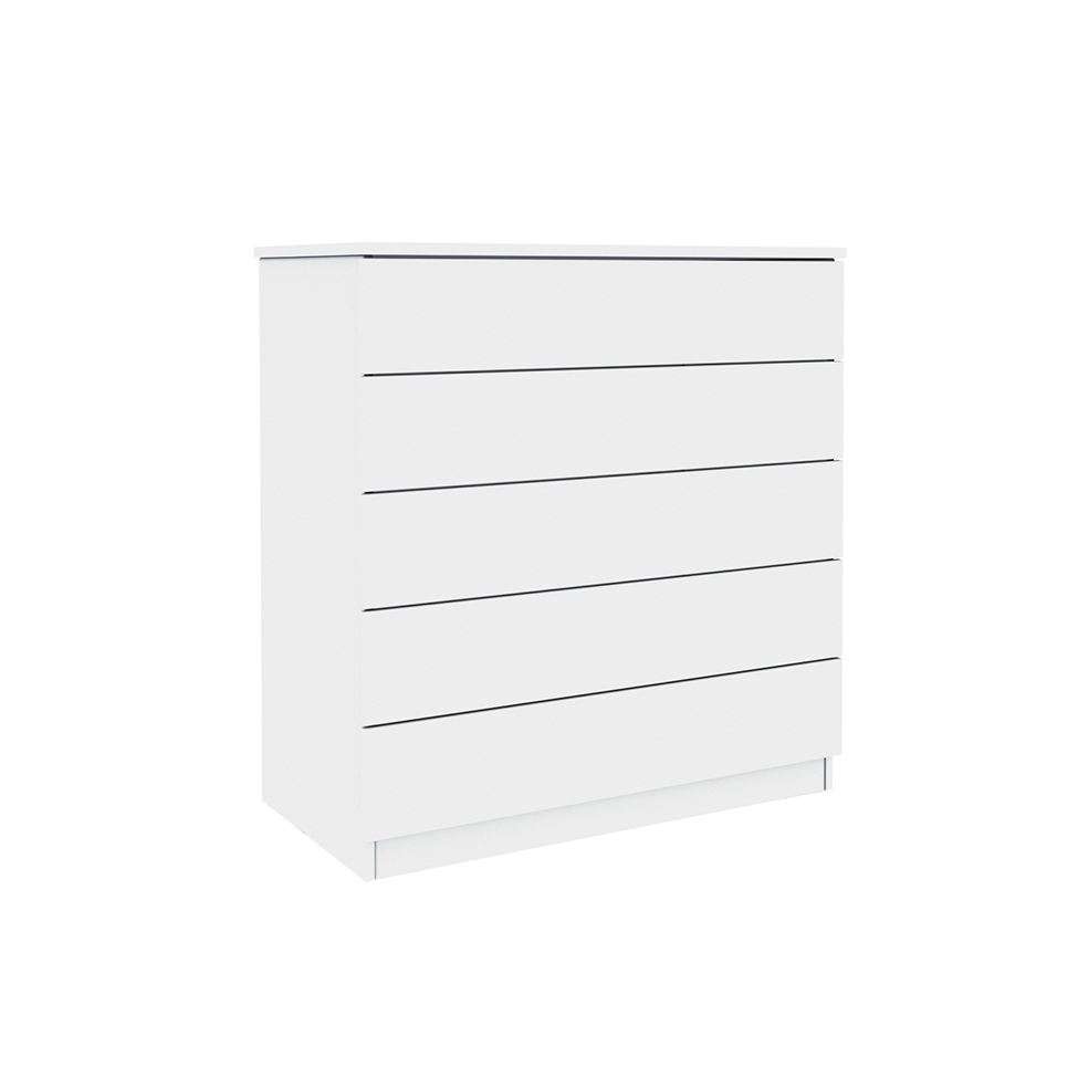 Cômoda Premium 5 Gavetas Neve
