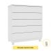 Cômoda Premium 5 Gavetas Neve