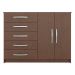 Cômoda Sapateira Hoover 2 Portas 5 Gavetas Oak