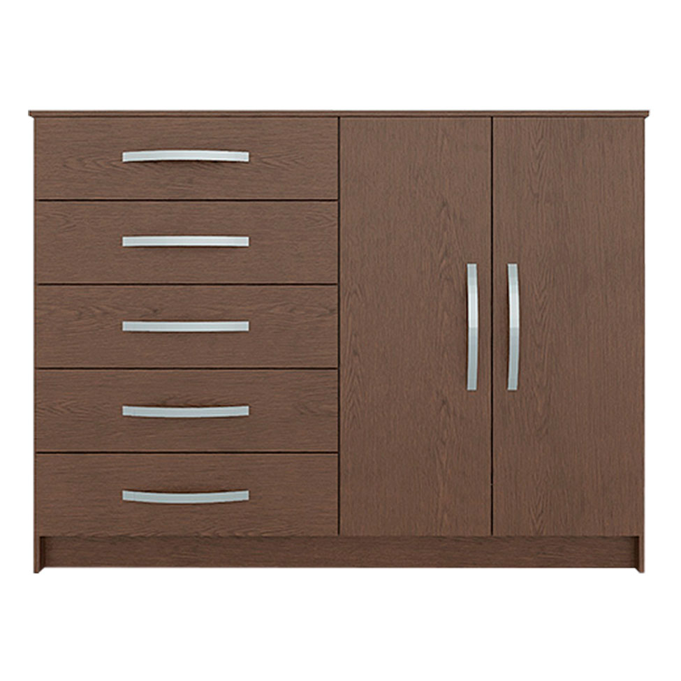 Cômoda Sapateira Hoover 2 Portas 5 Gavetas Oak