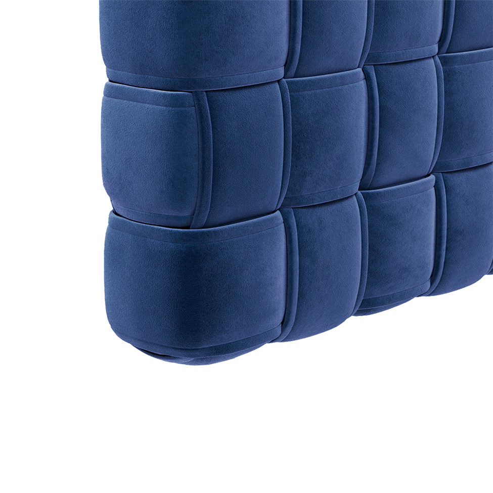Cabeceira Solteiro Bill Velosuede Azul Marinho