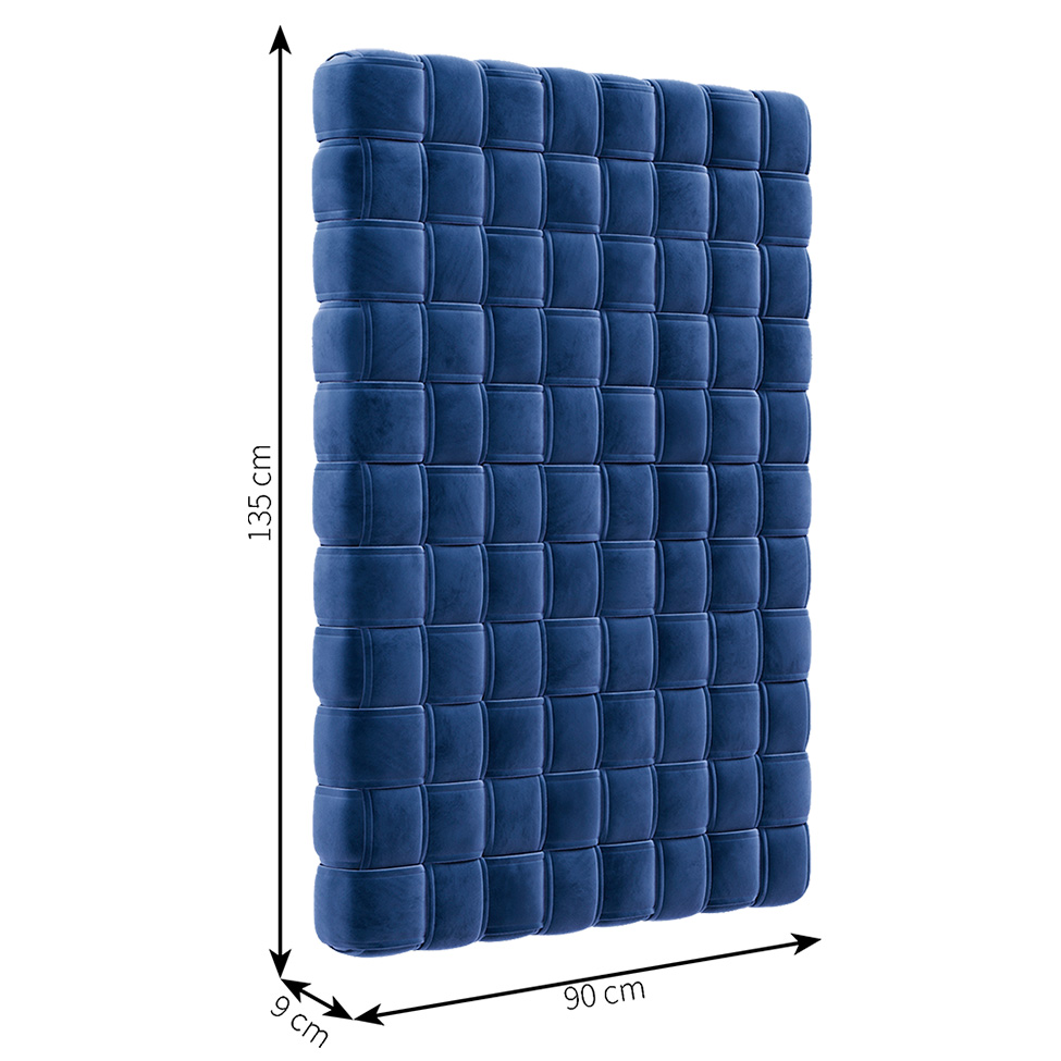 Cabeceira Solteiro Bill Velosuede Azul Marinho