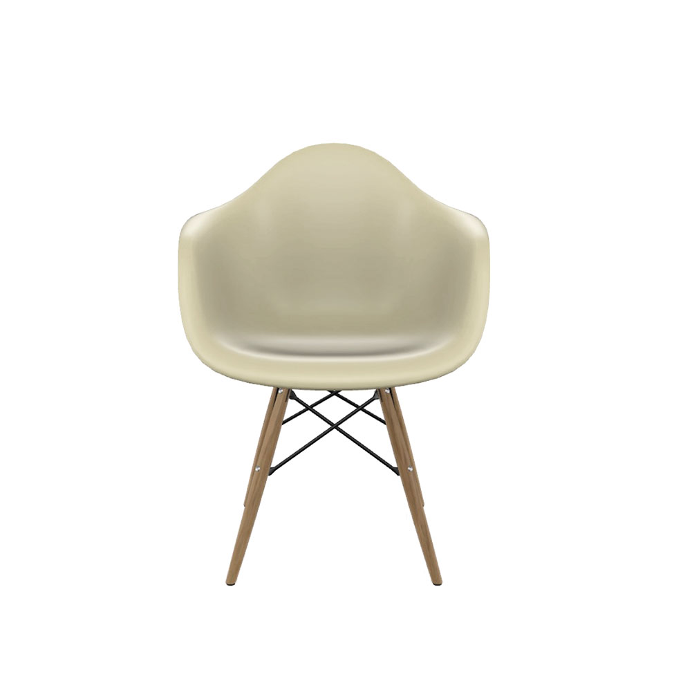 Cadeira Eames Arm DSW Fendi e Madeira