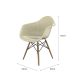 Cadeira Eames Arm DSW Fendi e Madeira