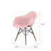 Cadeira Eames Arm DSW Rosa e Madeira