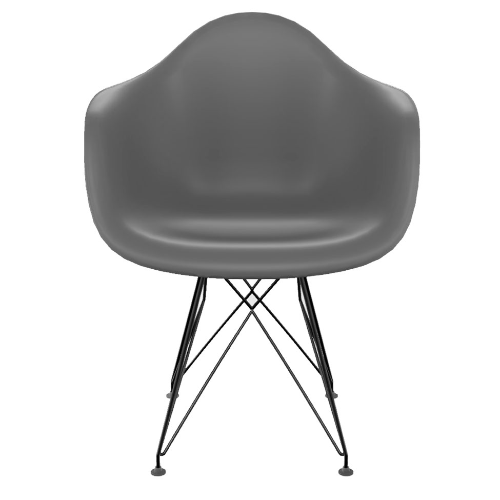 Cadeira Eames Arm Eiffel Konkret e Preta