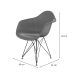 Cadeira Eames Arm Eiffel Konkret e Preta