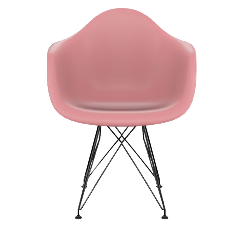 Cadeira Eames Arm Eiffel Rosa e Preta