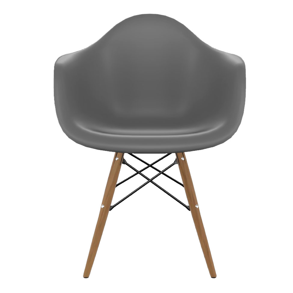 Cadeira Eames Arm Konkret e Madeira