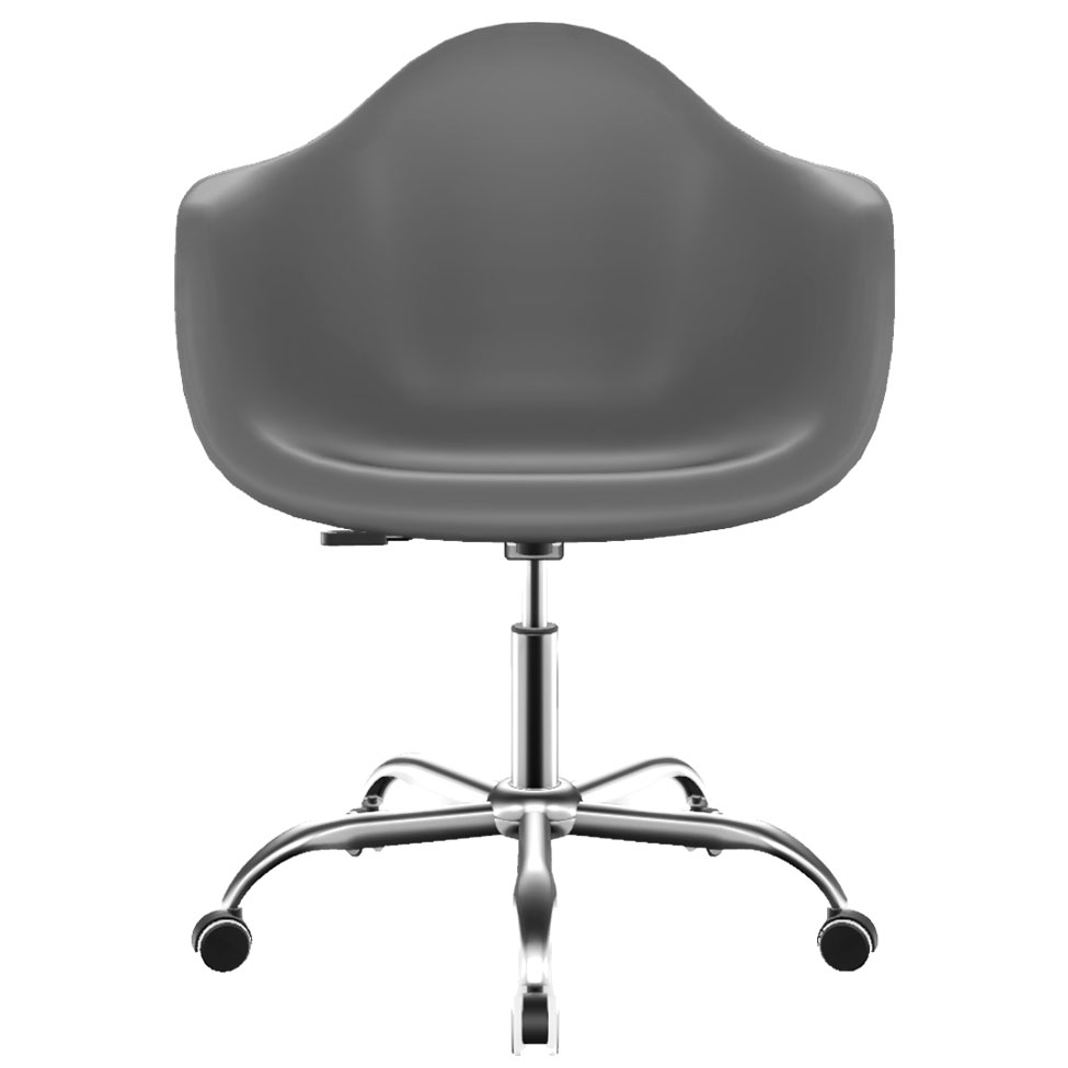 Cadeira Eames Arm Office Konkret e Cromada
