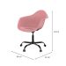 Cadeira Eames Arm Office Rosa e Preta