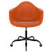Cadeira Eames Arm Office Terracota e Preta
