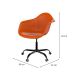 Cadeira Eames Arm Office Terracota e Preta
