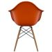 Cadeira Eames Arm Terracota e Madeira