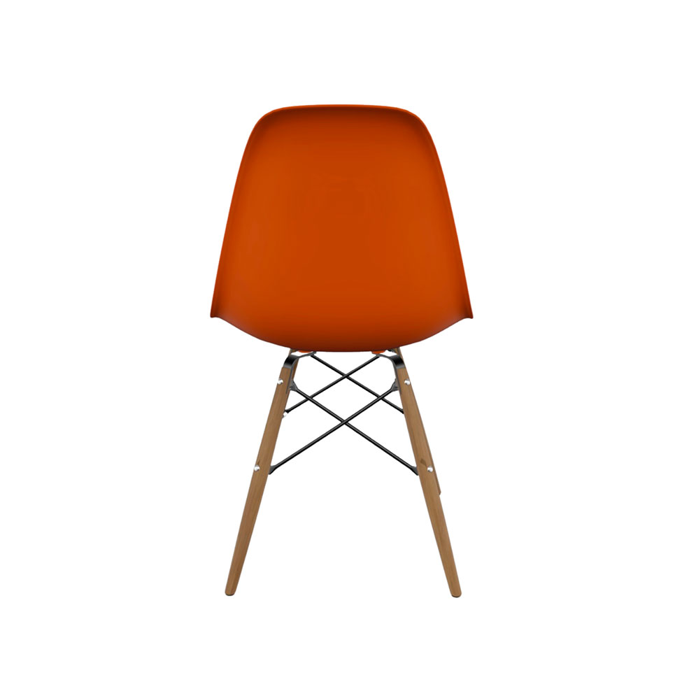 Cadeira Eames Terracota e Madeira