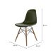 Cadeira Eames Verde Musgo e Madeira