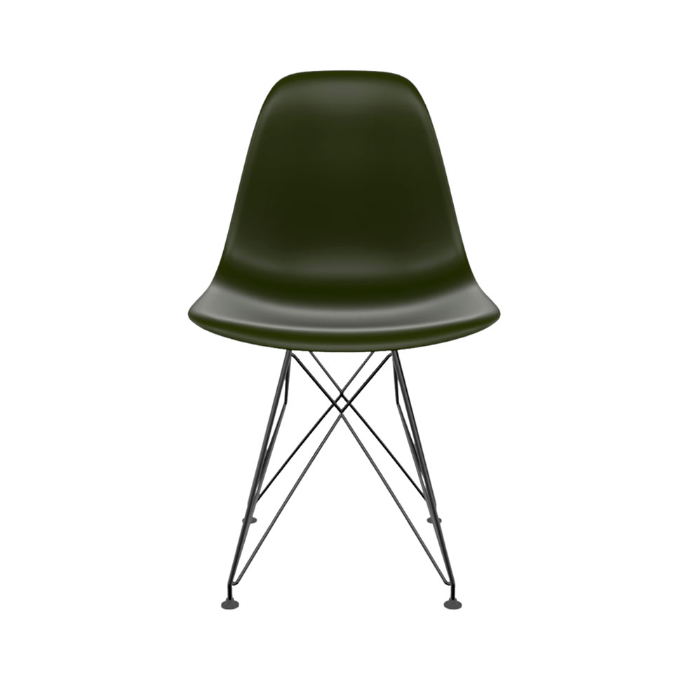 Cadeira Eames Verde Musgo e Preta