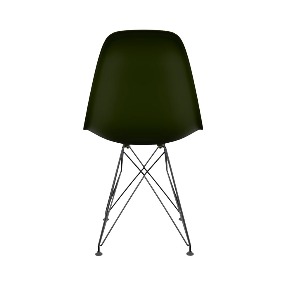 Cadeira Eames Verde Musgo e Preta