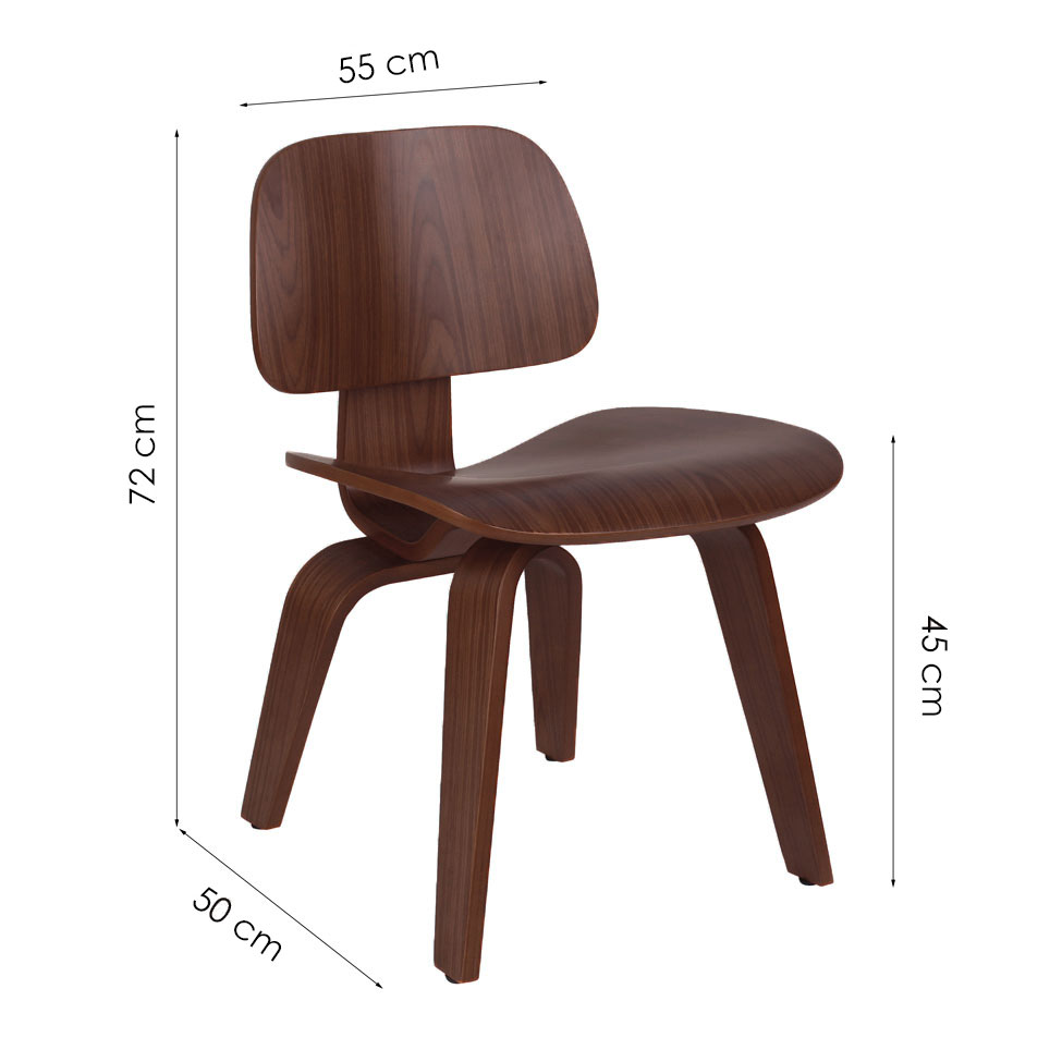 Cadeira Eames Walnut Madeira