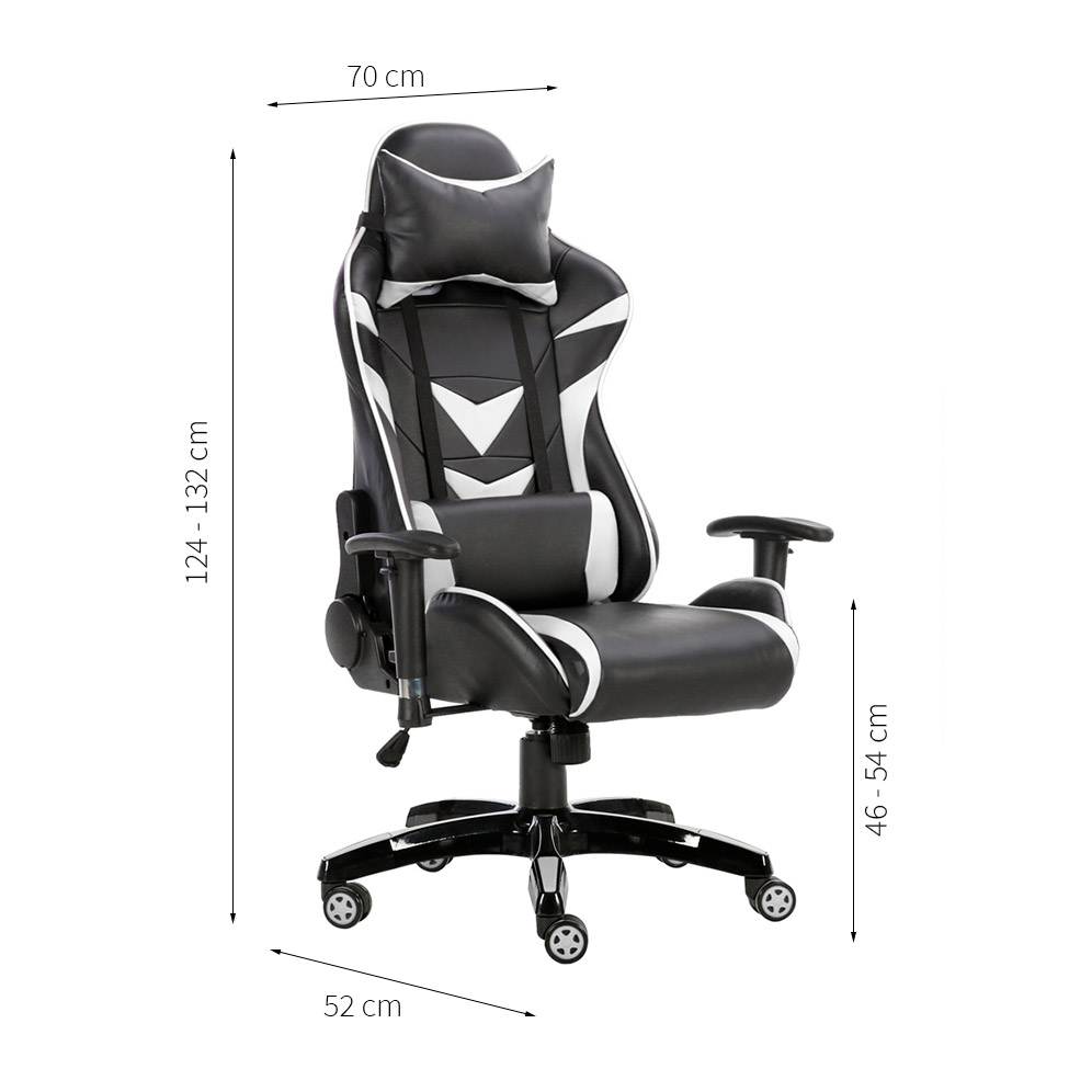 Cadeira Gamer Craft Preta e Branca