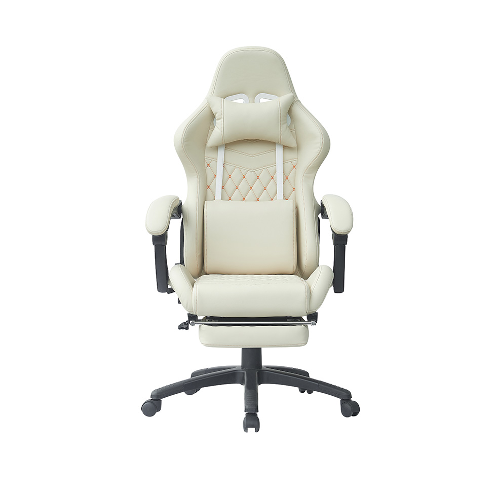 Cadeira Gamer Creed Creme e Laranja