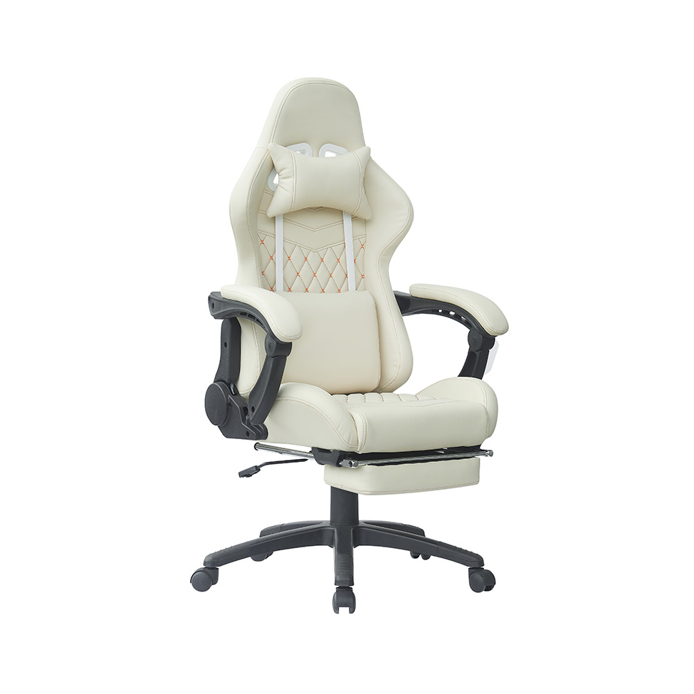 Cadeira Gamer Creed Creme e Laranja