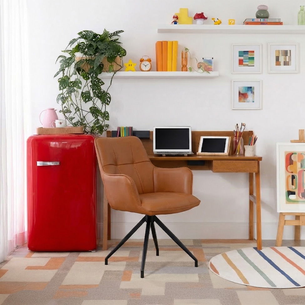 Cadeira Giratória Tauro Caramelo