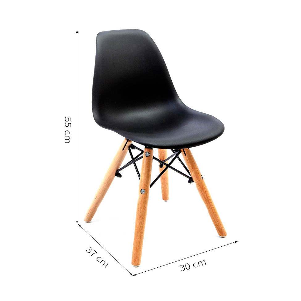 Cadeira Infantil Eames Preta