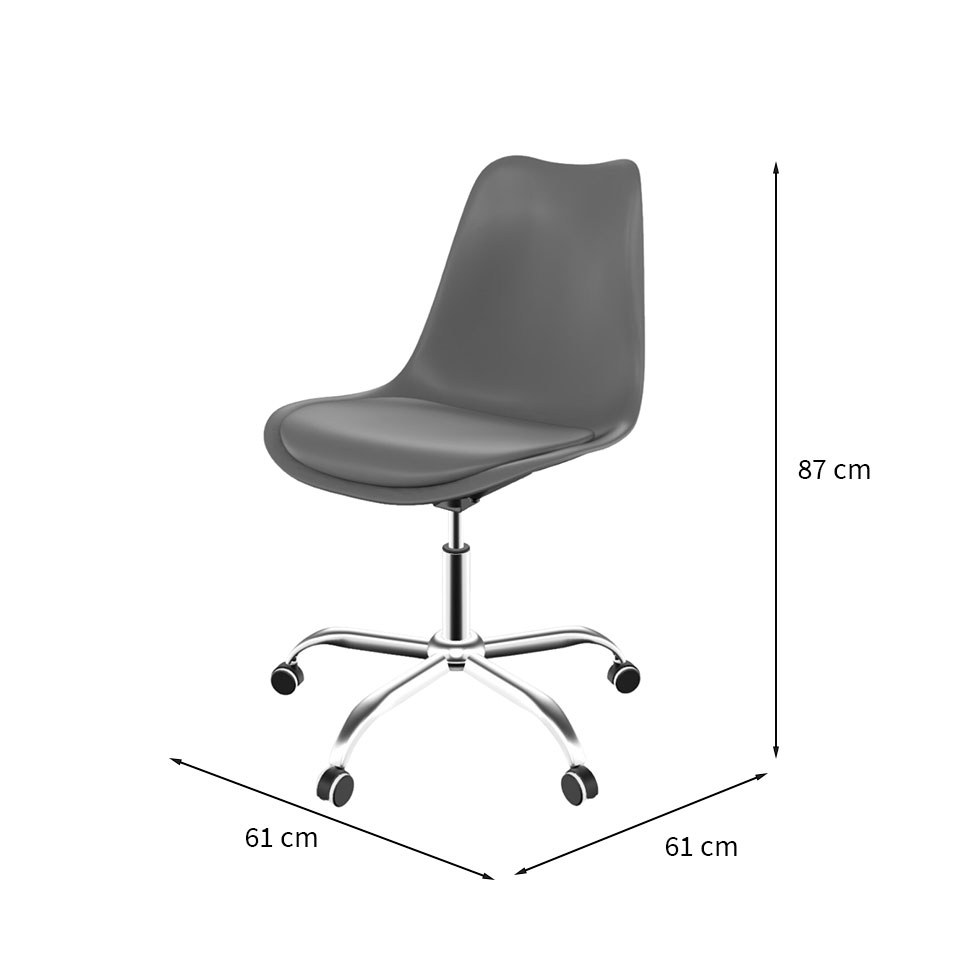 Cadeira Saarinen Office Konkret e Cromada