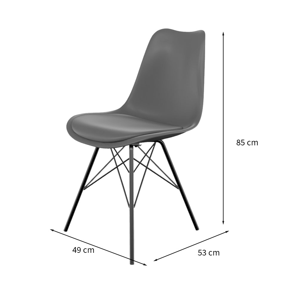 Cadeira Saarinen Tower Konkret e Preta