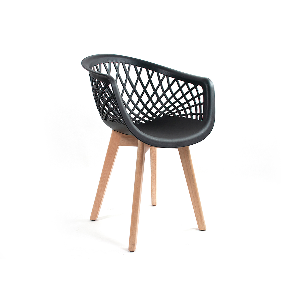 Cadeira Web Wood Preta