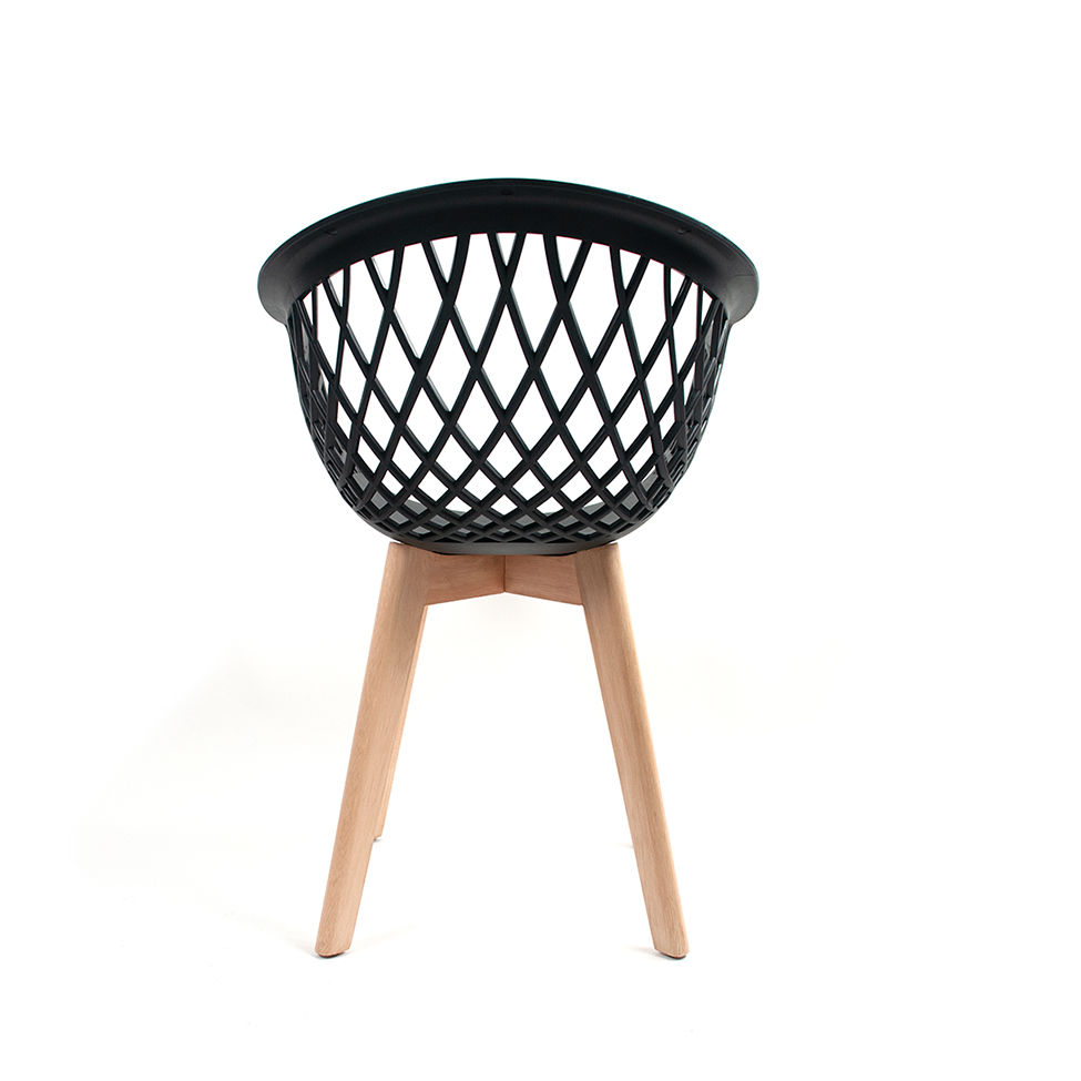 Cadeira Web Wood Preta