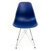 Cadeira de Cozinha Eames Cromada e Azul Marinho