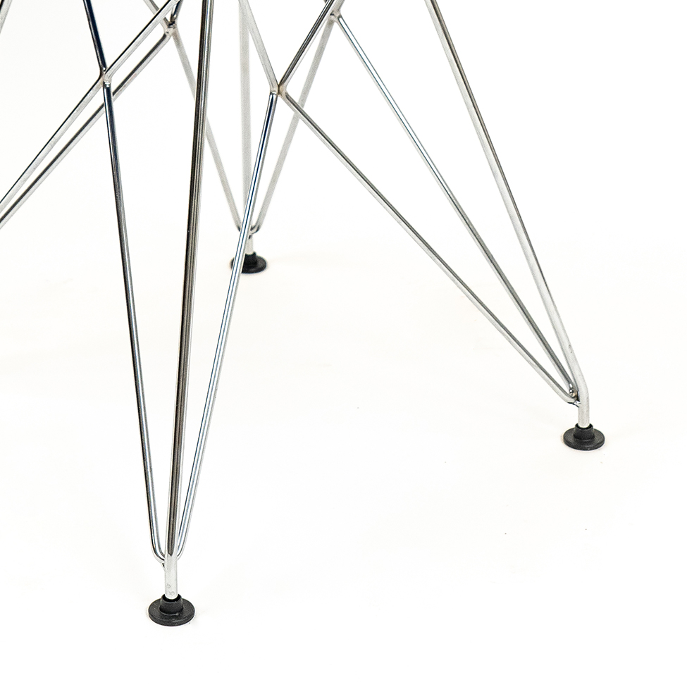 Cadeira de Cozinha Eames Cromada e Azul Marinho