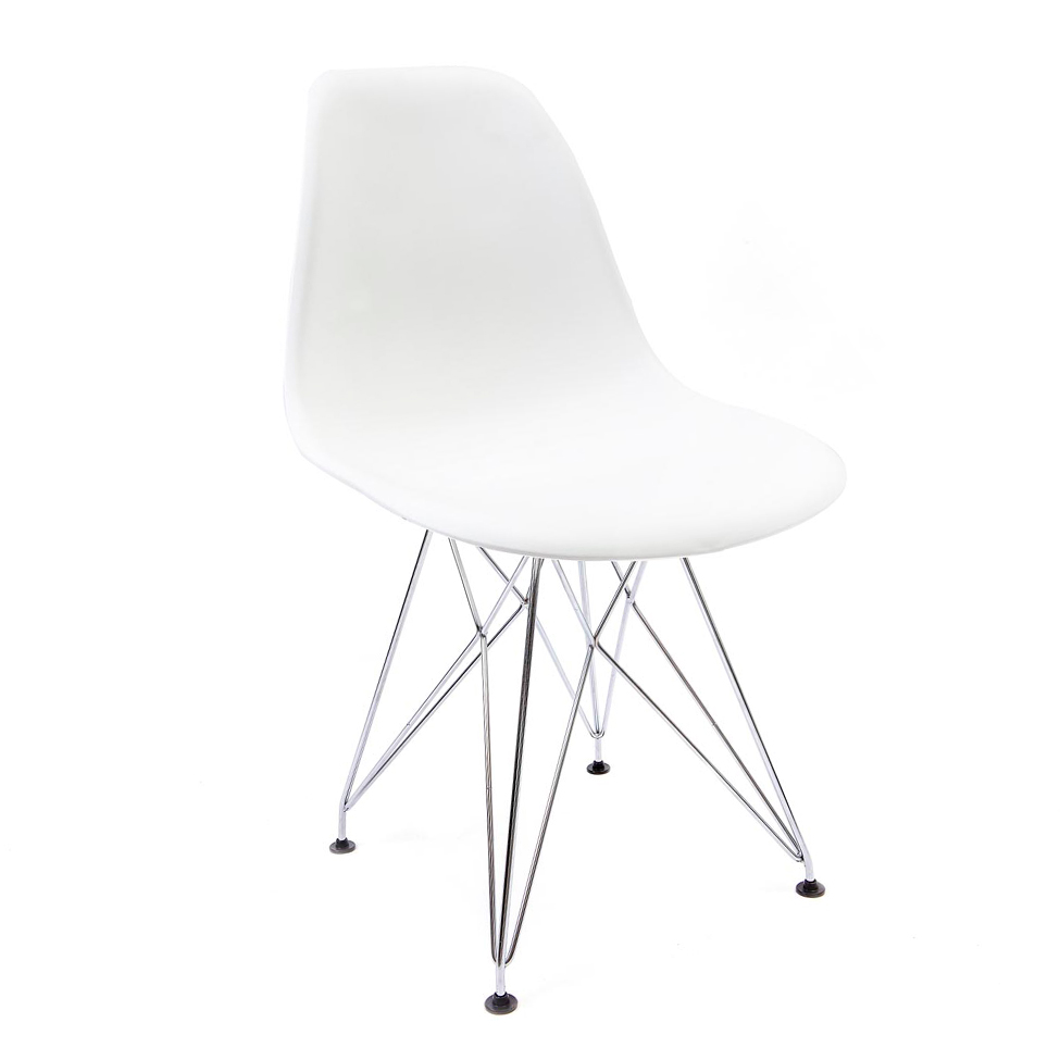 Cadeira de Cozinha Eames Cromada e Branca