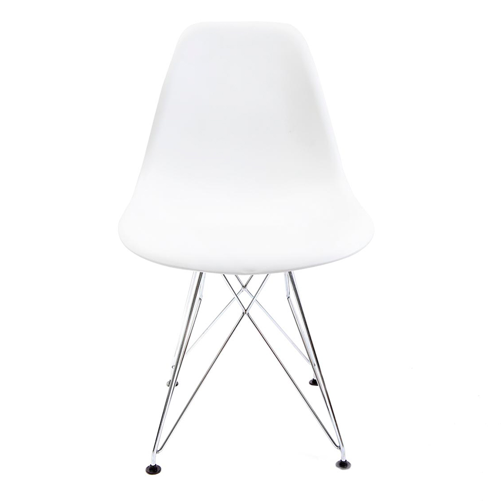 Cadeira de Cozinha Eames Cromada e Branca