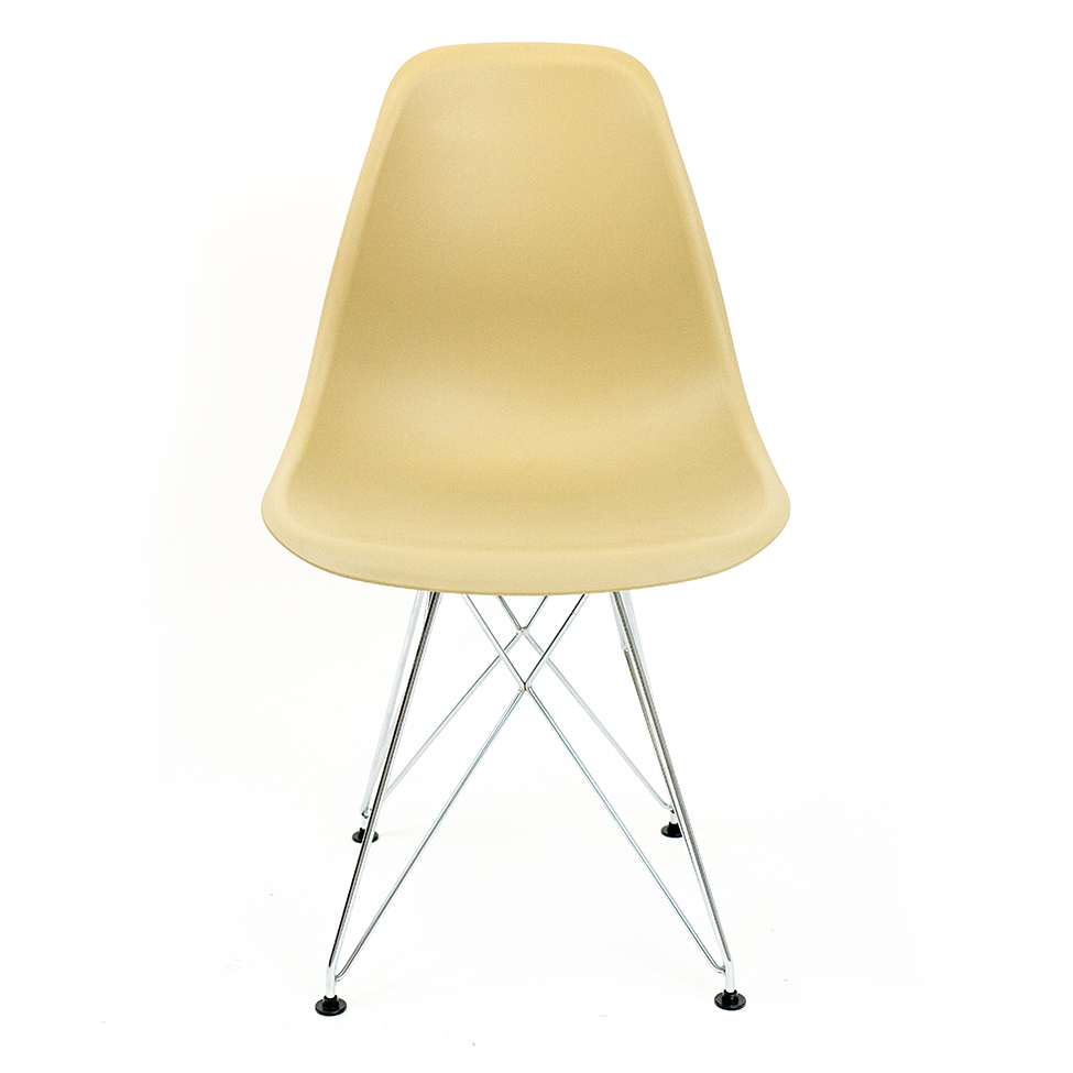 Cadeira de Cozinha Eames Cromada e Fendi