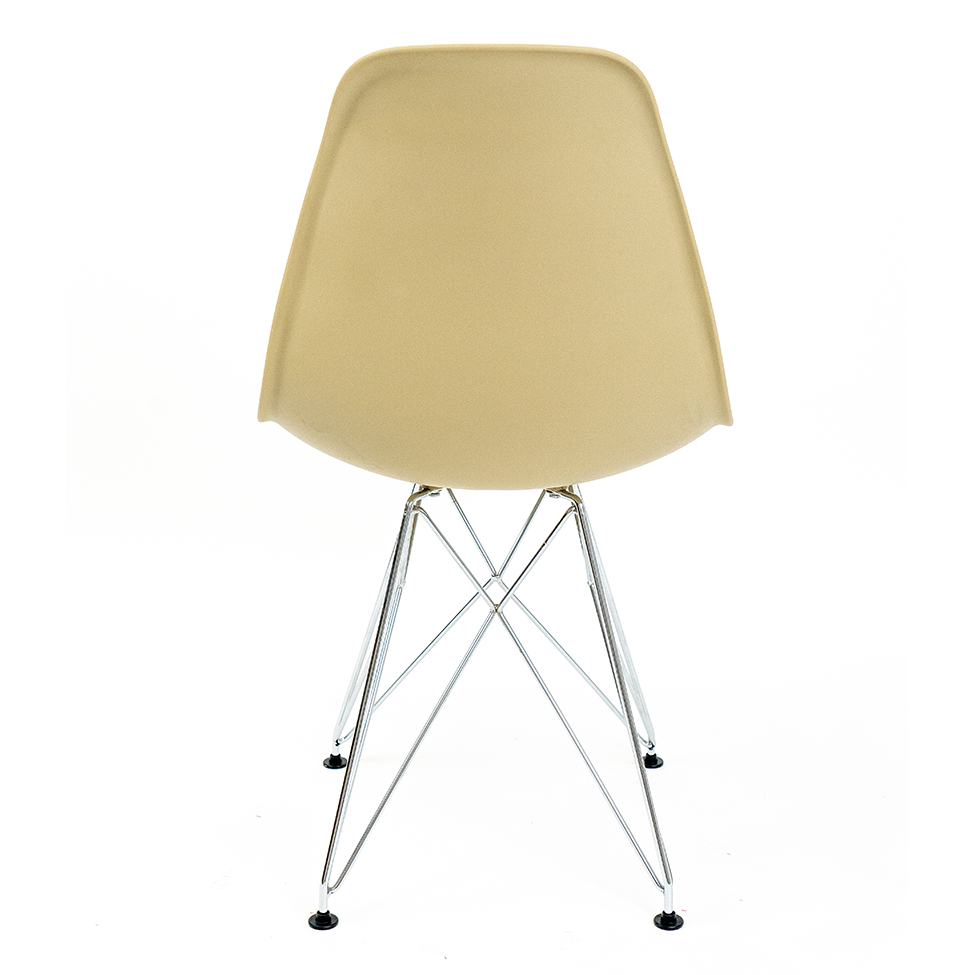 Cadeira de Cozinha Eames Cromada e Fendi