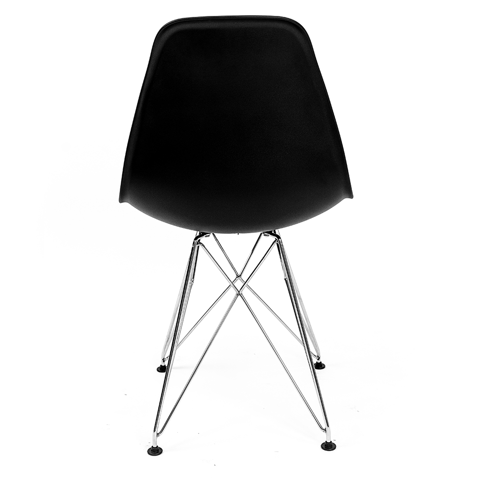 Cadeira de Cozinha Eames Cromada e Preta