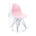 Cadeira de Cozinha Eames Cromada e Rosa