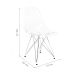 Cadeira de Cozinha Eames Cromada e Transparente